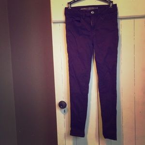 American Eagle Merlot Skinny Jeans